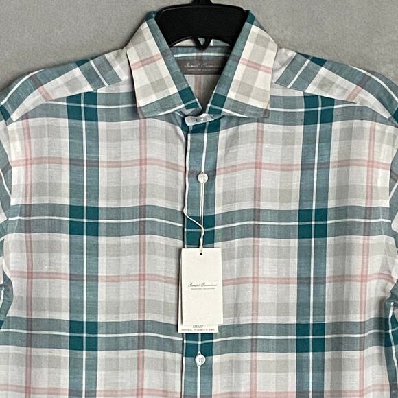 Daniel Cremieux Signature Collection Men's Small Casual Shirt Hemp Blend NEW - Picture 3 of 12